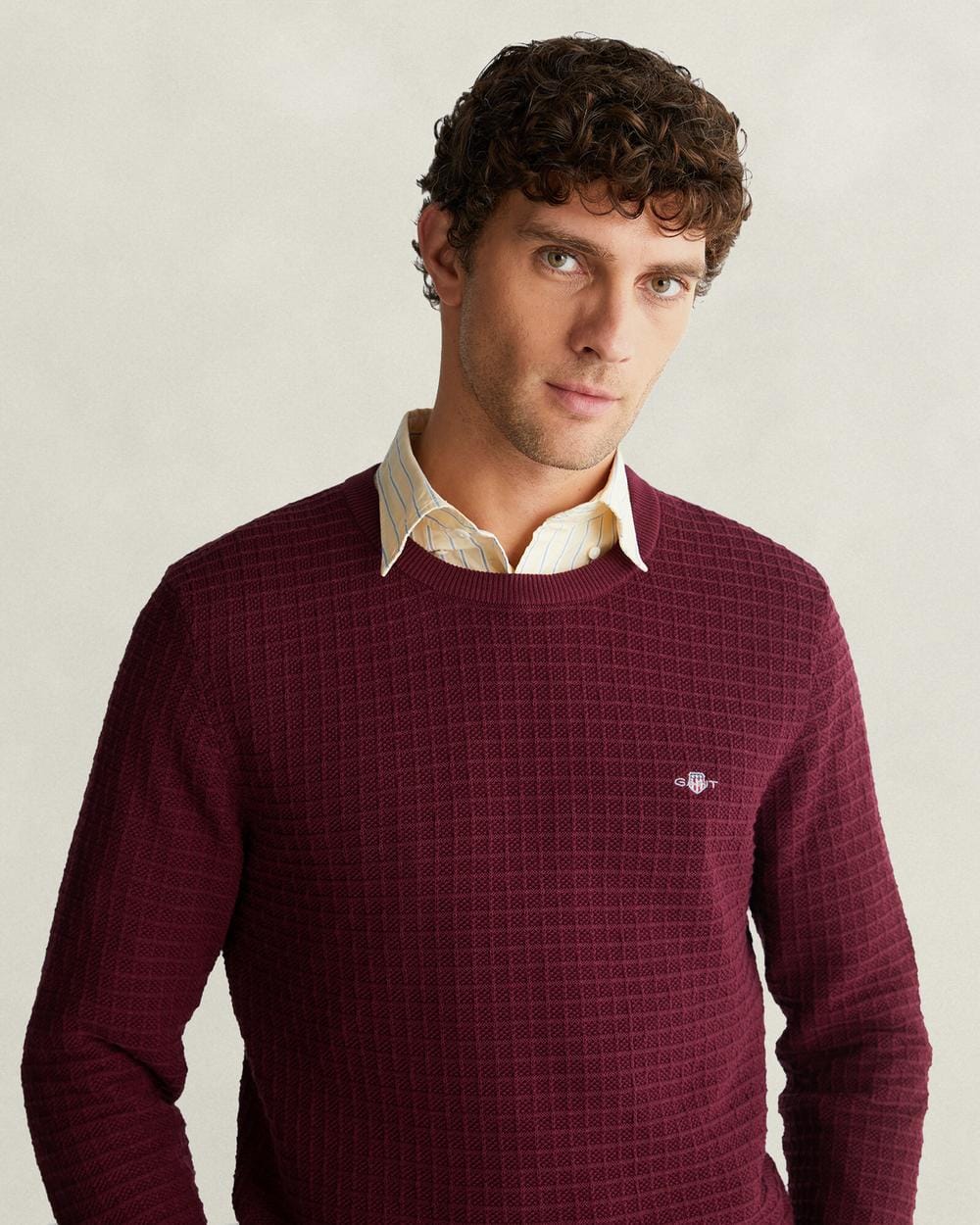 GANT Erkek Bordo Regular Fit Kazak