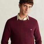 GANT Erkek Bordo Regular Fit Kazak